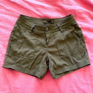 Prana Elle Short 5”, Green, Size 0